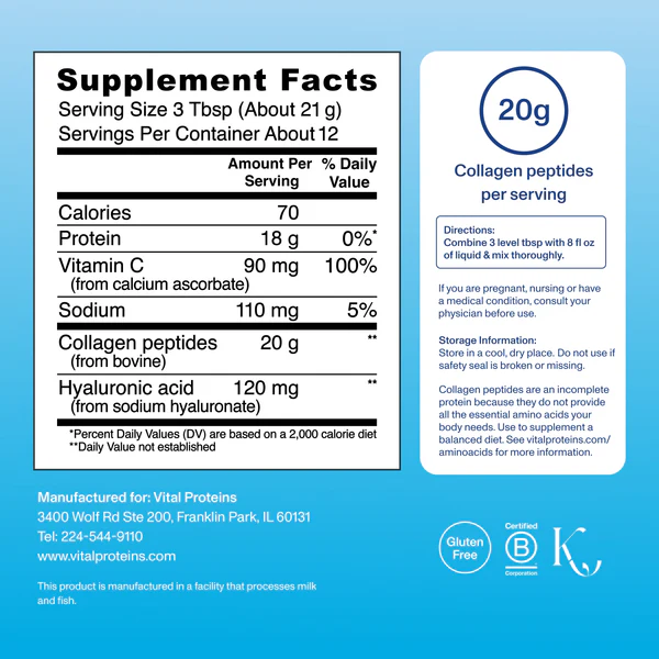 Vital Proteins Unflavored Collagen Peptides