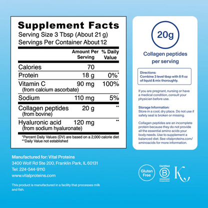 Vital Proteins Unflavored Collagen Peptides